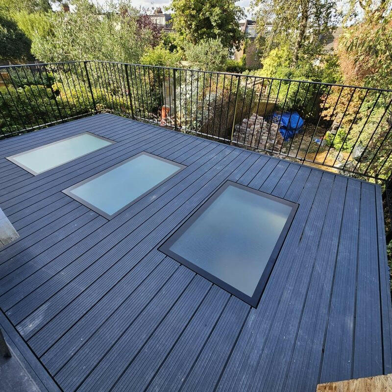 400 x 400 mm Frameless Walk-on Skylight.