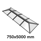 750 x 5000 mm Stratus Aluminium Roof Lantern Style 6 (Traditional).
