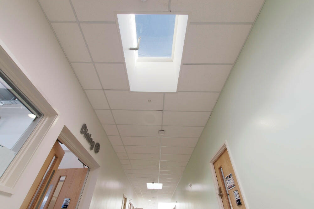 1200 x 1200 mm Polycarbonate Fixed Dome Rooflight by Mardome Trade.