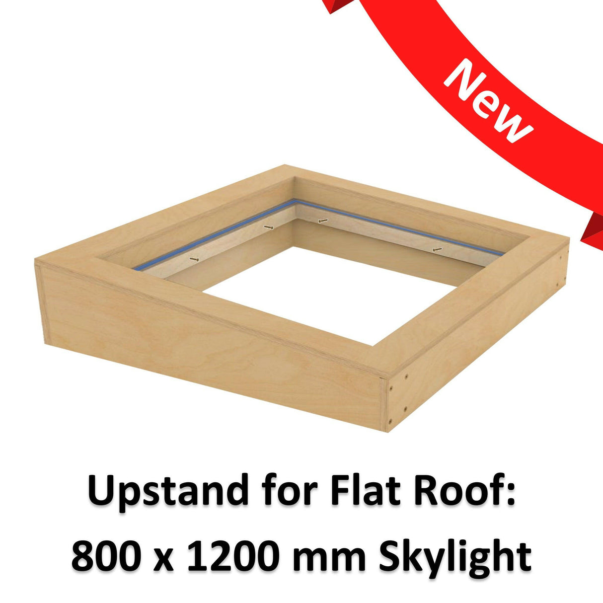 800 x 1200 mm Insulated Upstand for Flat Roof Skylight.