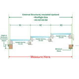 3000 x 4000 mm Fixed Glass Link Modular Skylight (3 Fixed 0 Opening).