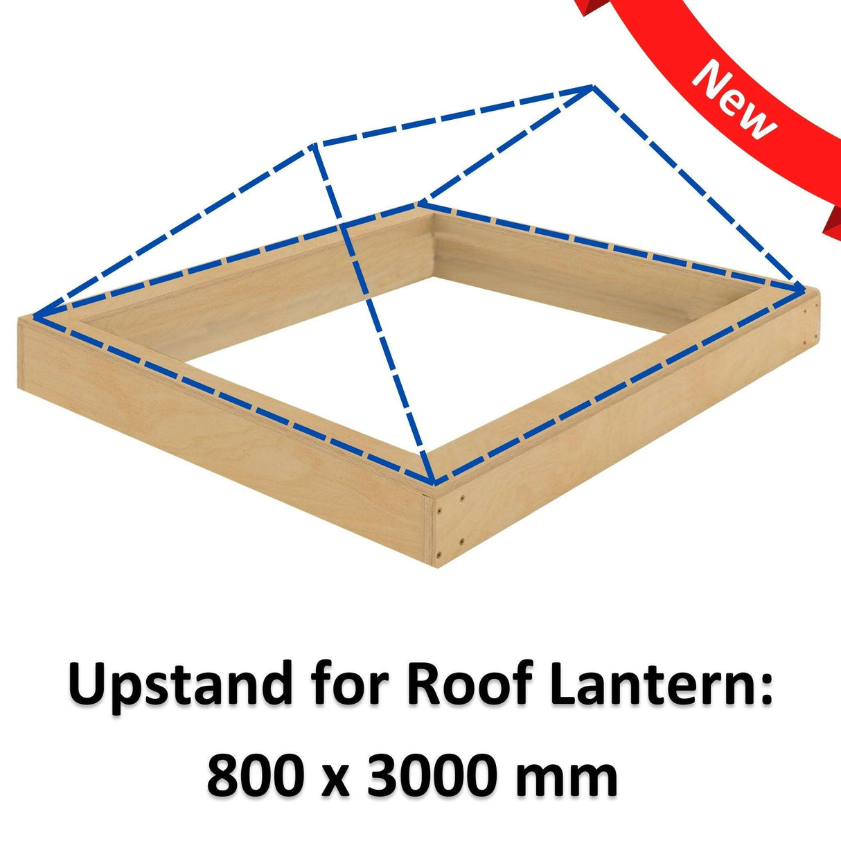 800 x 3000 mm Insulated Upstand for Roof Lantern.