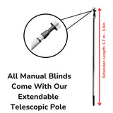 1200 x 1800 mm LD Manual Blinds for Flat / Pitched Roof Skylights & Roof Lanterns.