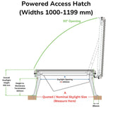 1050 x 1350 mm Brett Martin Flat Glass Access Hatch.