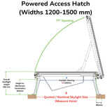 1200 x 1200 mm Brett Martin Flat Glass Access Hatch.