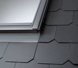 114x70 cm VELUX Pro EDL SK01 1000 Leisteen lood met isolatie | Grijze aluminium afwerking