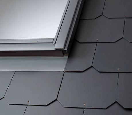 Solin pour ardoise VELUX Pro EDL SK10 1000 114x160 cm avec isolation | Finition aluminium gris