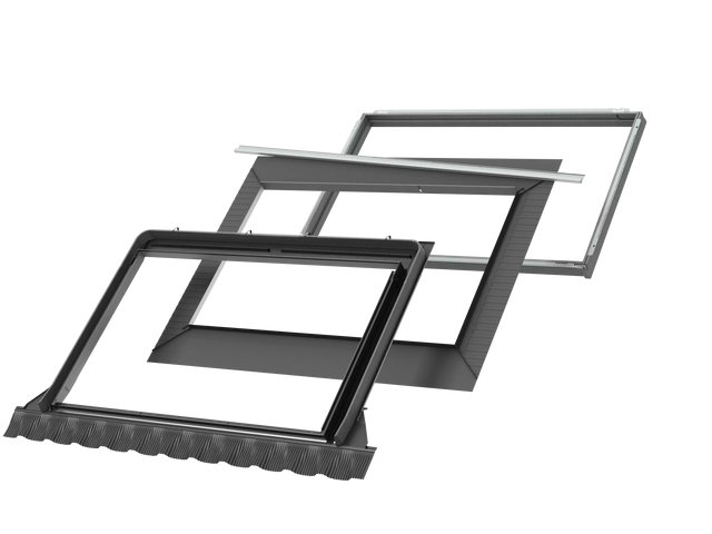 188x140 cm VELUX Pro+ EDWS FFKF08 2000 Tile Flashing with Insulation | Grey Aluminium Finish.