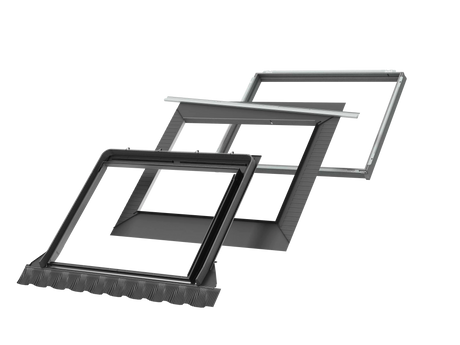127x118 cm VELUX Pro+ EDWS FFK06 2000 Tile Flashing with Insulation | Grey Aluminium Finish.