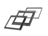 Solin pour ardoise VELUX Pro+ EDLS FPK08 2000 155x140 cm avec isolation | Finition aluminium gris