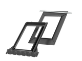 78x140 cm VELUX Pro EDW MK08 1000 Tile Flashing with Insulation | Grey Aluminium Finish.