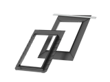 114x70 cm VELUX Pro EDL SK01 1000 Leisteen lood met isolatie | Grijze aluminium afwerking