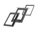 Solin pour ardoise VELUX Pro+ EDL SK10 2000 114x160 cm avec isolation | Finition aluminium gris