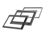 Solin pour ardoise VELUX Pro+ EDLS FFKF06 2000 188x118 cm avec isolation | Finition aluminium gris