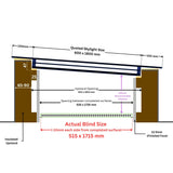 Stores manuels LD 60 x 180 cm pour lucarnes et lanterneaux de toit plat/penté