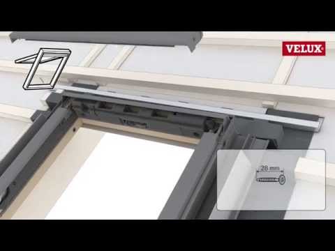 Solin de carrelage VELUX Pro EDW FK06 1000 66x118 cm avec isolation | Finition aluminium gris