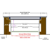 Stores manuels LD 60 x 180 cm pour lucarnes et lanterneaux de toit plat/penté