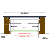 Stores manuels LD 80 x 180 cm pour lucarnes et lanterneaux de toit plat/penté