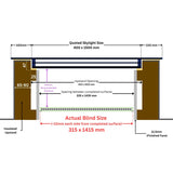 Stores manuels LD 40 x 150 cm pour lucarnes et lanterneaux de toit plat/penté