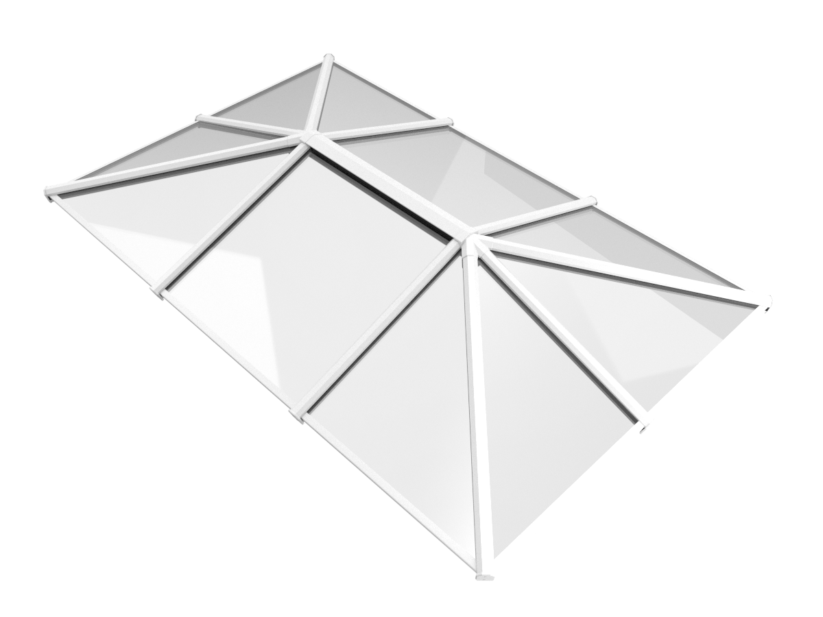 1000 x 3000 mm Stratus Aluminium Roof Lantern Style 5 (Traditional).