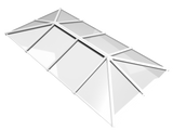 2000 x 5500 mm Stratus Aluminium Roof Lantern Style 7 (Traditional).